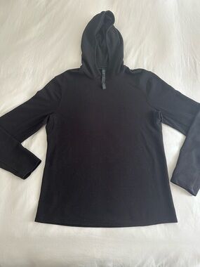 lululemon athletica Black Waffle Knit Pullover Hoodie
